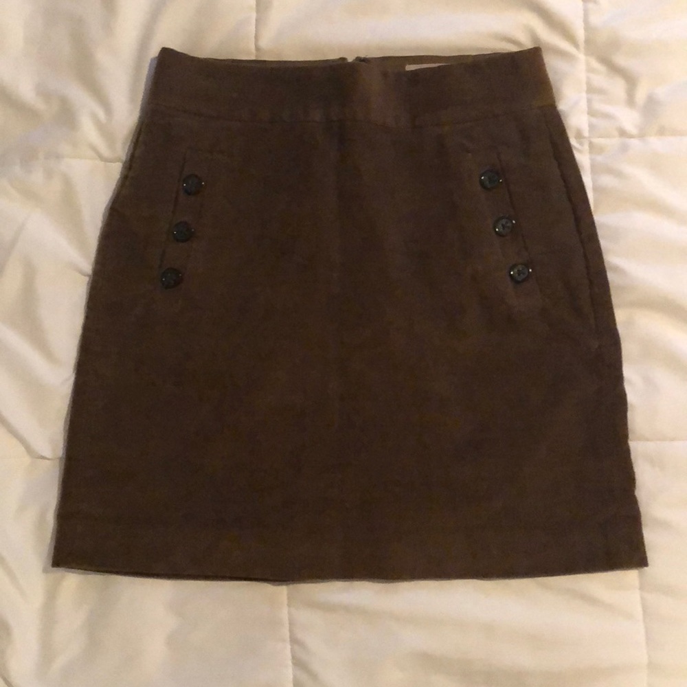 Banana republic brown suede skirt